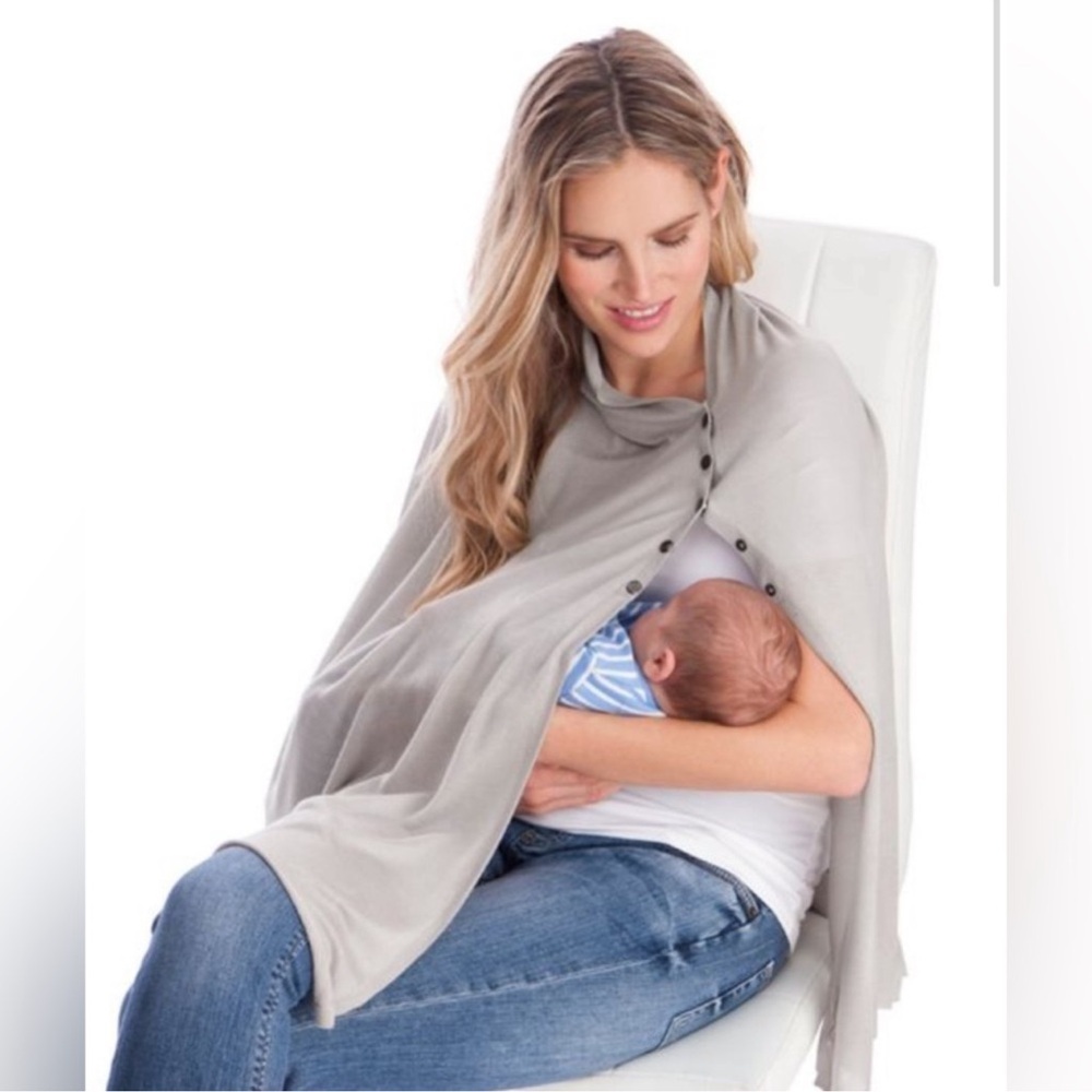 Seraphine Gray Bamboo Nursing Cover Maternity Shawl OS